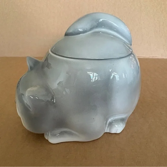 Vintage 1980 Hand painted Otagiri Cat Cookie Jar Made in Japan Kitty Cookie Jar - Picture 7 of 15